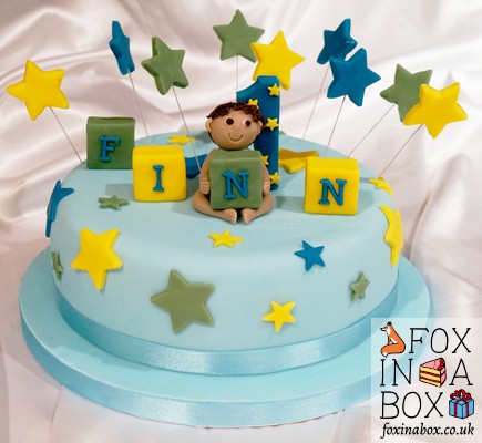 first birthday stars cake