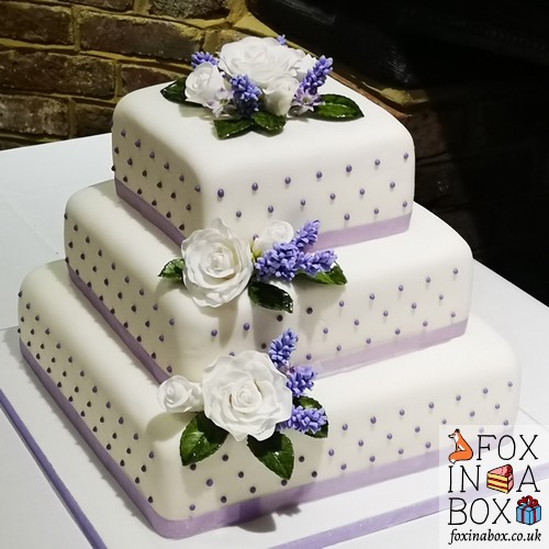 wedding cake lavender purple